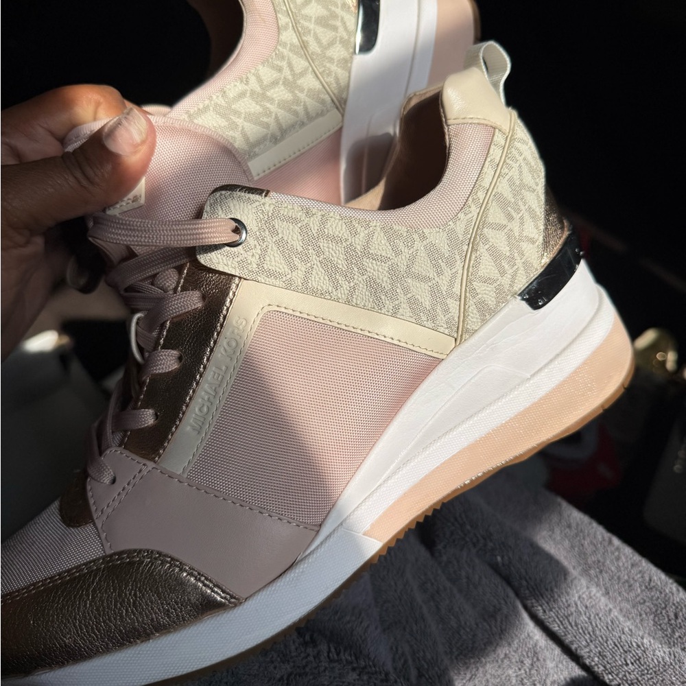 Michael Kors Women's Blush and Metallic Sneakers